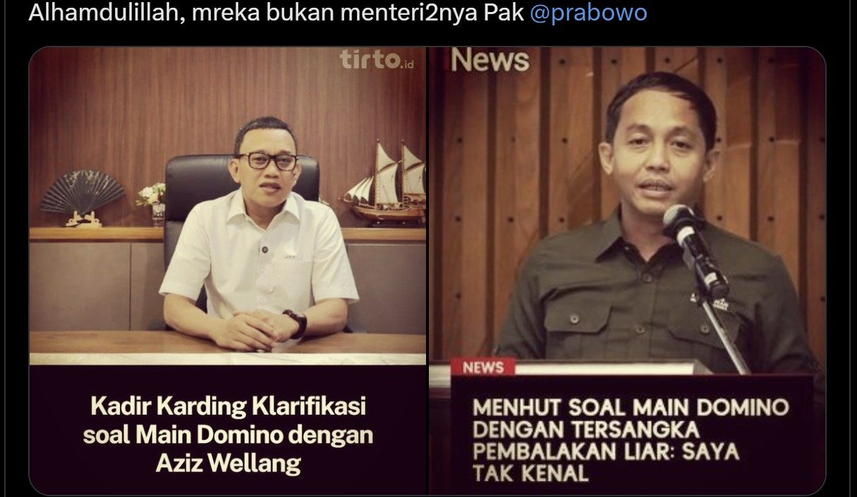 Keduanya menteri yang dititipkan secara paksa di Kabinet Merah Putih?