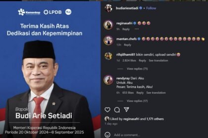 Ketua Projo, Budi Arie Setiadi, memposting ucapan terima kasih untuk dirinya sendiri.