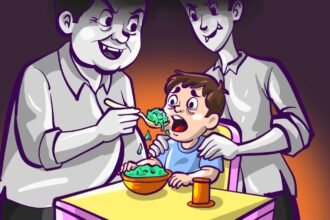 Ilustrasi program Makan Bergizi Gratis (MBG) yang terlalu dipaksakan.