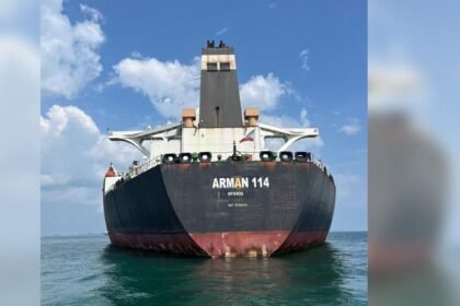 Kapal tanker Arman 114 milik Iran yang ditangkap dan kemudian dilelang oleh pemerintah Indonesia pada 2023 lalu.