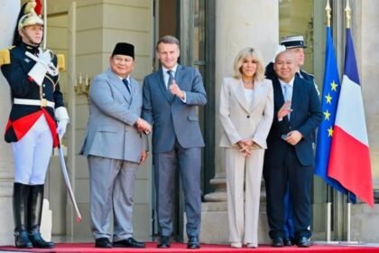 Presiden Republik Indonesia Prabowo Subianto saat Presiden Republik Prancis Emmanuel Macron di Istana Elysee, Paris, Prancis pada Kamis (28/5/2026) waktu setempat. (BPMI Sekretariat Presiden)