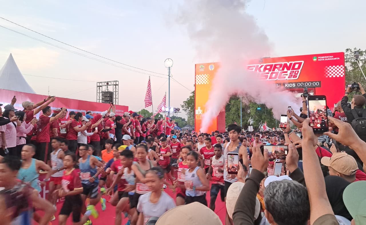 MERIAH - Gelaran Soekarno Run SOC 2026 di Solo menjadi pengungkit ekonomi dan berpotensi jadi event sport tourism.